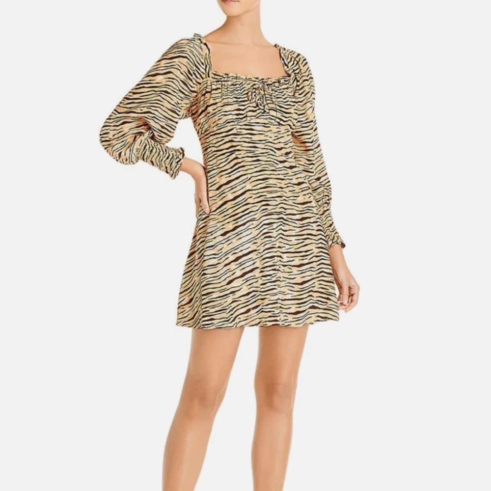 NWT Faithfull the Brand Womens Ira Floral Smocked Mini Dress